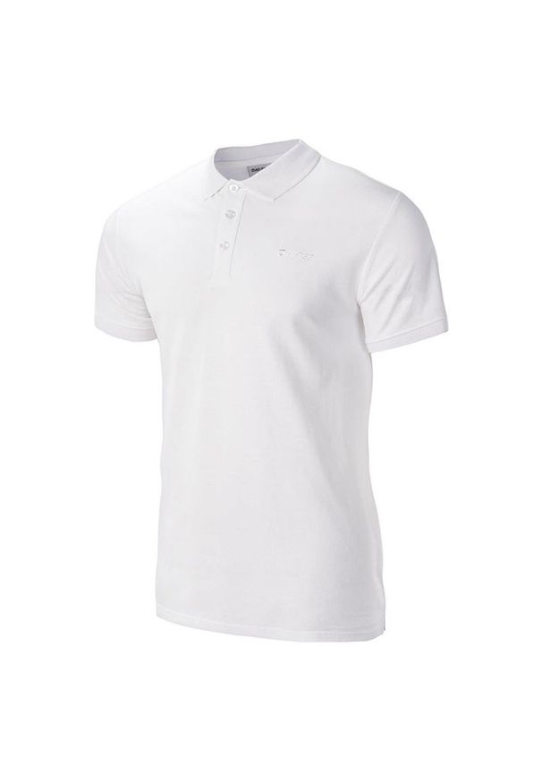 Hi-tec - Koszulka polo męska Hi-Tec Romso - biała, Rozmiar XXL. Typ kołnierza: polo. Kolor: biały. Materiał: skóra, bawełna, materiał