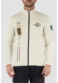 Aeronautica Militare - AERONAUTICA MILITARE Beżowa bluza męska Embroidered Frecce Tricolori, Rozmiar XXL. Kolor: beżowy