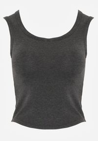 Renee - Szary Wiskozowy Top Dopasowany z Kwadratowym Dekoltem Bez Rękawów Bilincja. Okazja: na co dzień. Typ kołnierza: dekolt kwadratowy. Kolor: szary. Materiał: wiskoza. Długość rękawa: bez rękawów. Styl: casual #6