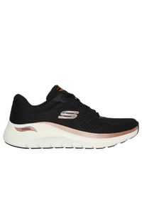 skechers - Sneakersy damskie Skechers Arch Fit 2.0 Glow The Distance. Okazja: na co dzień. Zapięcie: sznurówki. Kolor: czarny, wielokolorowy, różowy. Materiał: materiał, syntetyk, tkanina. Szerokość cholewki: normalna. Sport: turystyka piesza #1