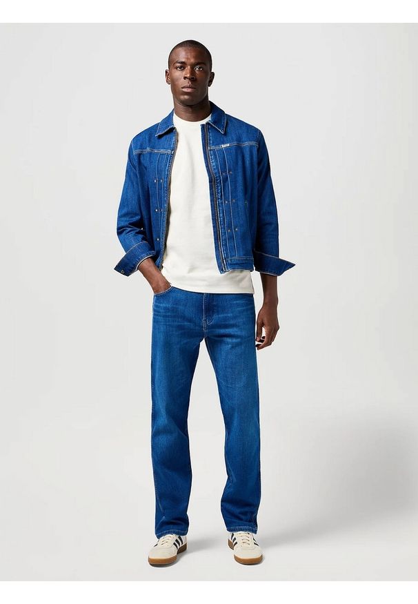 Wrangler - MESKIE SPODNIE JEANSOWE WRANGLER FRONTIER DIGITAL BLUE 112362454