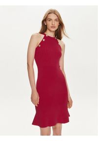 Marciano Guess Sukienka dzianinowa 4GGK04 5810Z Różowy Slim Fit. Kolor: różowy. Materiał: wiskoza
