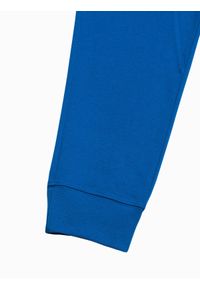 Ombre Clothing - Spodnie męskie dresowe joggery P952 - niebieskie - XXL. Kolor: niebieski. Materiał: dresówka #3