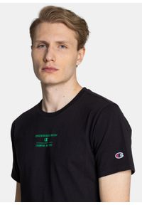 Koszulka męska Champion Eco Graphic Print (216963-KK003). Kolor: czarny. Materiał: materiał. Wzór: nadruk #2