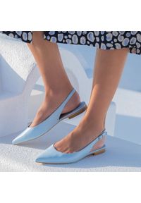 Marco Shoes Sandały z naturalnej skóry w kolorze błękitnym niebieskie. Kolor: niebieski. Materiał: skóra #4