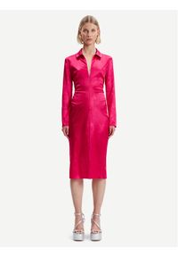 Samsoe & Samsoe - Samsøe Samsøe Sukienka koszulowa Ivana F22400073 Różowy Slim Fit. Kolor: różowy. Materiał: syntetyk. Typ sukienki: koszulowe #1