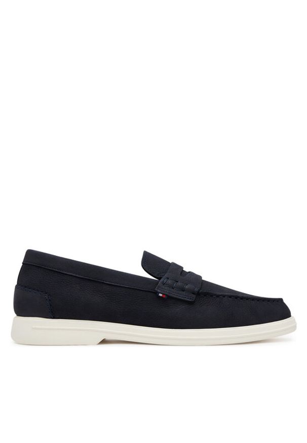 TOMMY HILFIGER - Tommy Hilfiger Mokasyny Nubuck P Loafer FM0FM05350 Granatowy. Kolor: niebieski. Materiał: skóra, nubuk