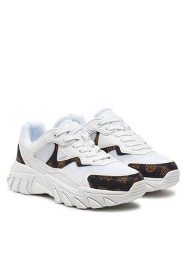 Guess Sneakersy Nowah FLTNOW FAL12 Biały. Kolor: biały. Materiał: skóra