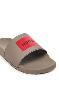 Hugo - HUGO Klapki Timein Slid 50548061 Brązowy. Kolor: brązowy #3