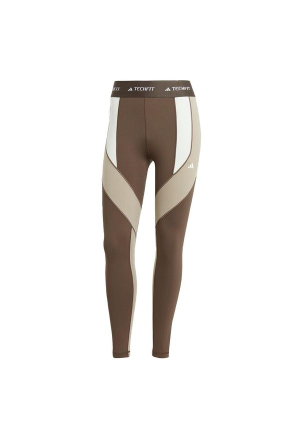 Adidas - Legginsy Techfit 7/8 Colorblock. Kolor: wielokolorowy, szary, czarny, brązowy. Materiał: materiał. Technologia: Techfit (Adidas)