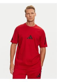 Adidas - adidas T-Shirt Z.N.E. JF6386 Czerwony Regular Fit. Kolor: czerwony. Materiał: bawełna