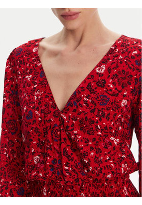 Pepe Jeans Sukienka codzienna Cecile PL953669 Czerwony Regular Fit. Okazja: na co dzień. Kolor: czerwony. Materiał: wiskoza. Typ sukienki: proste. Styl: casual