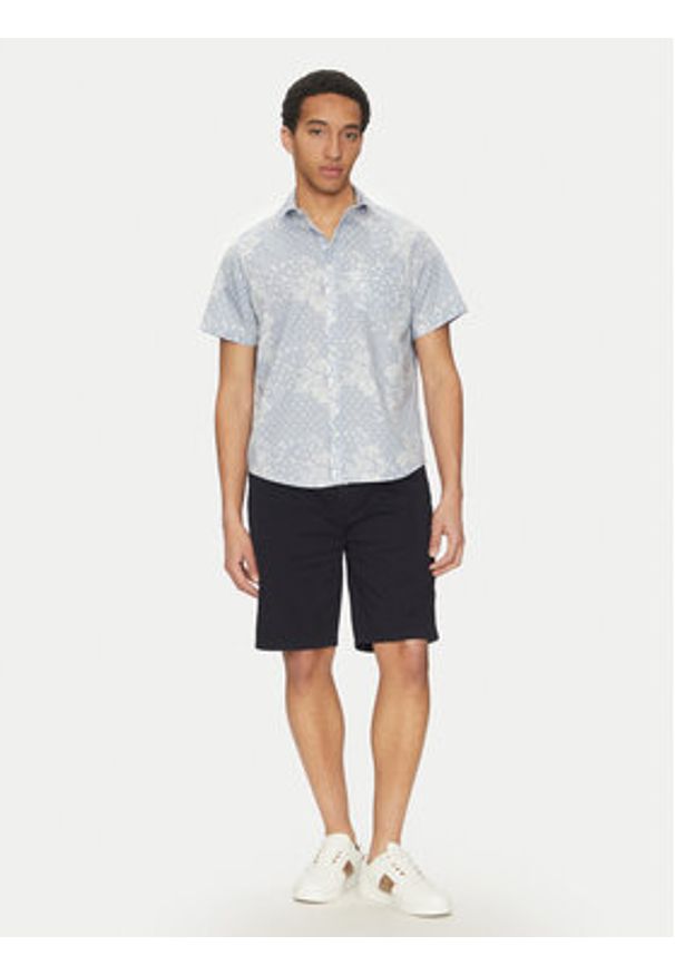 Guess Jeans Koszula M5GH16 WH8R1 Niebieski Regular Fit. Kolor: niebieski. Materiał: bawełna