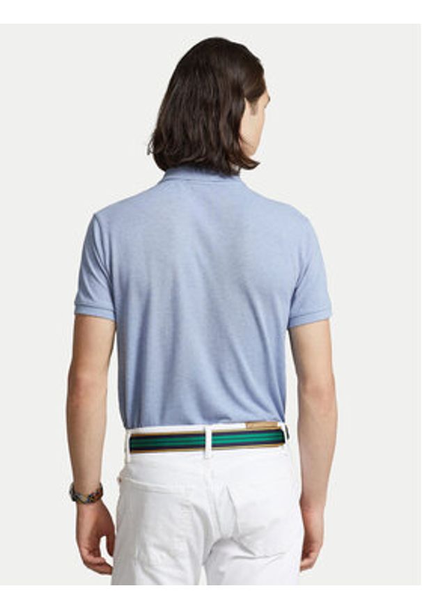Polo Ralph Lauren Polo 710666998007 Niebieski Custom Slim Fit. Typ kołnierza: polo. Kolor: niebieski. Materiał: bawełna
