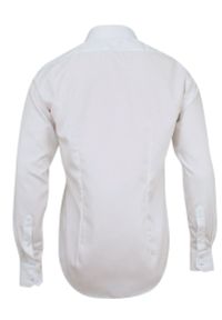 Bello - Bawełniana Biała Elegancka Koszula - BELLO - Taliowana, Długi Rękaw. Okazja: na spotkanie biznesowe, do pracy. Kolor: biały. Materiał: bawełna. Długość rękawa: długi rękaw. Długość: długie. Styl: elegancki #3