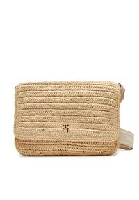 TOMMY HILFIGER - Tommy Hilfiger Torebka Spring Logo Conv Crossover AW0AW17224 Beżowy. Kolor: beżowy