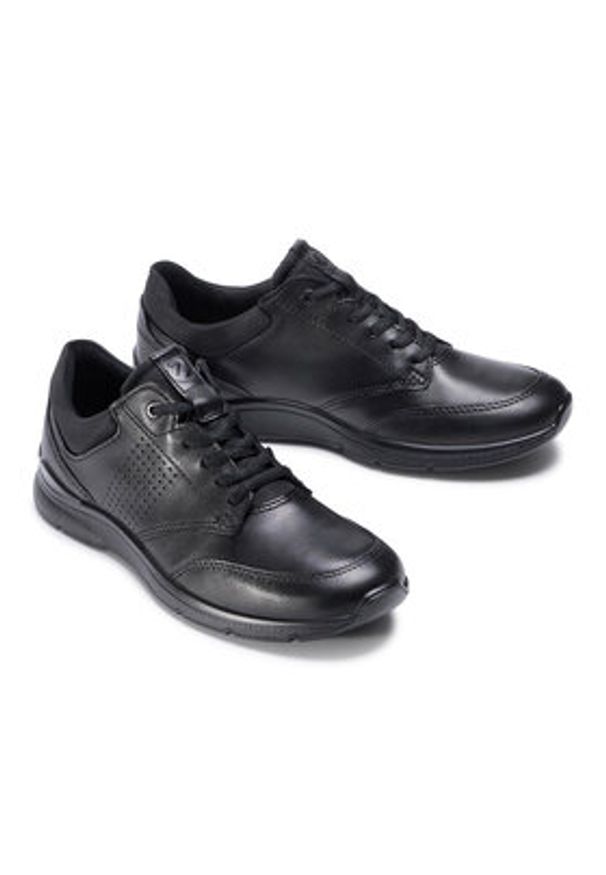 ecco - ECCO Sneakersy Irving 51173451052 Czarny. Kolor: czarny. Materiał: skóra