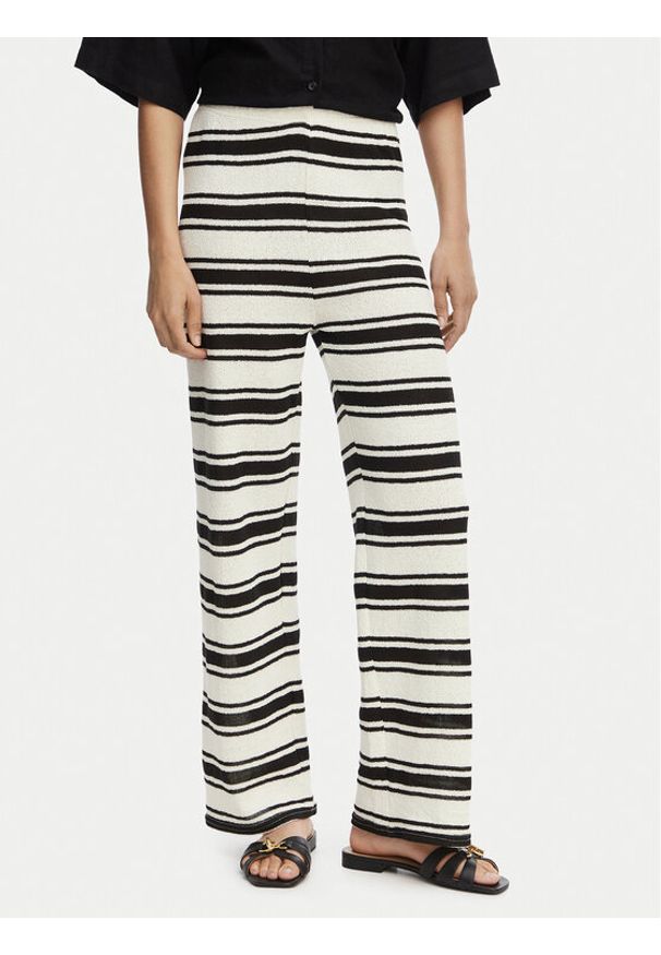 YSABEL MORA - Ysabel Mora Spodnie dzianinowe 86217 Beżowy Relaxed Fit. Kolor: beżowy. Materiał: bawełna