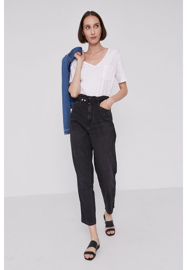 Pepe Jeans - Jeansy HARLEY. Stan: podwyższony. Kolor: czarny