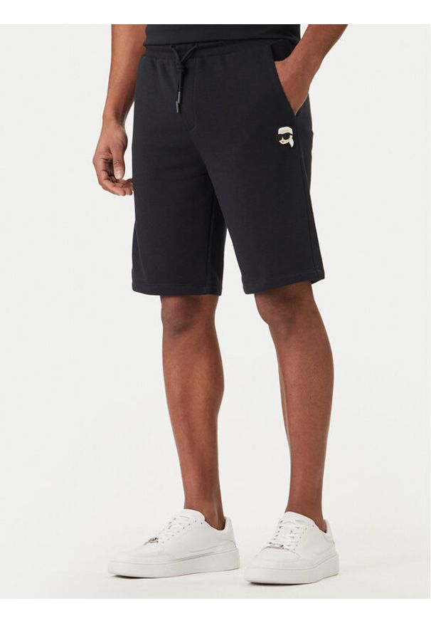 Karl Lagerfeld - KARL LAGERFELD Szorty sportowe 705019 562900 Granatowy Regular Fit. Kolor: niebieski. Materiał: bawełna. Styl: sportowy