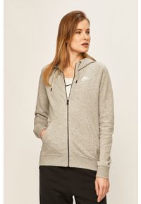 Nike Sportswear - Bluza. Kolor: szary. Materiał: dzianina. Długość rękawa: raglanowy rękaw. Wzór: gładki #1