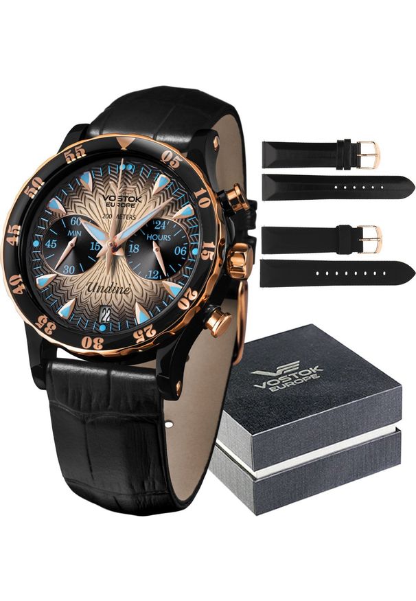 Zegarek Vostok Europe Zegarek damski Vostok Europe VK64-515E627 czarny. Kolor: czarny