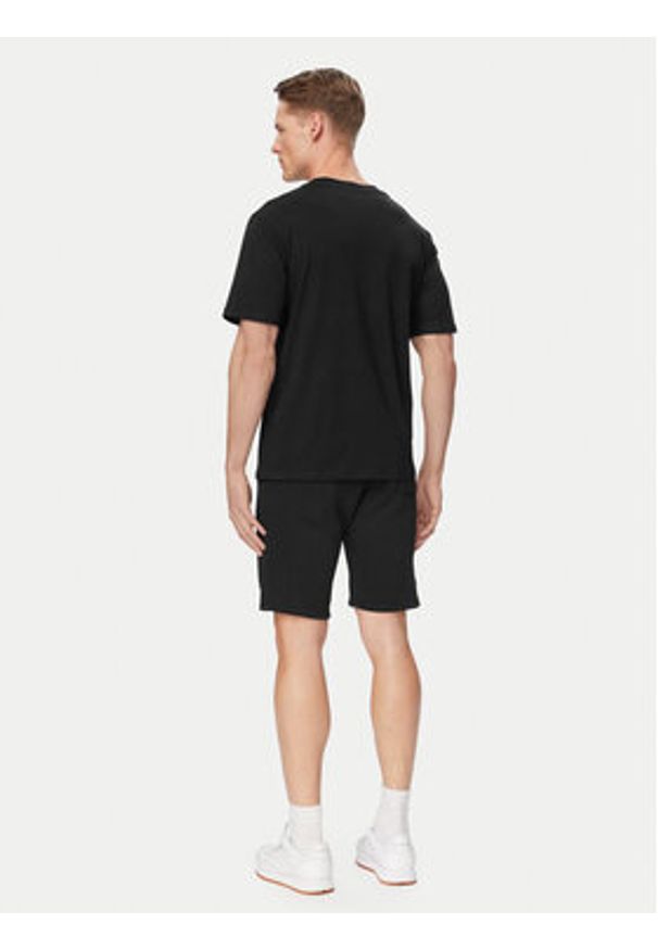 Jack & Jones Komplet t-shirt i spodenki Brandon 12298184 Czarny Regular Fit. Kolor: czarny. Materiał: bawełna