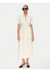 LOLA CASADEMUNT Sukienka koszulowa MS2516004 Écru Regular Fit. Materiał: wiskoza. Typ sukienki: koszulowe #5