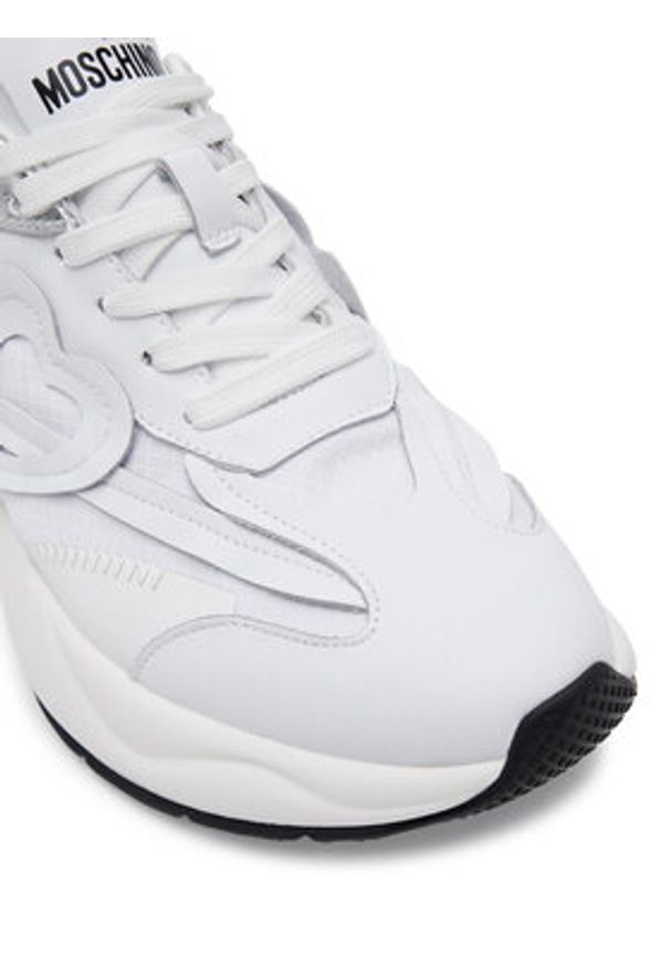 Love Moschino - LOVE MOSCHINO Sneakersy JA15326G1MIQE10A Biały. Kolor: biały. Materiał: skóra