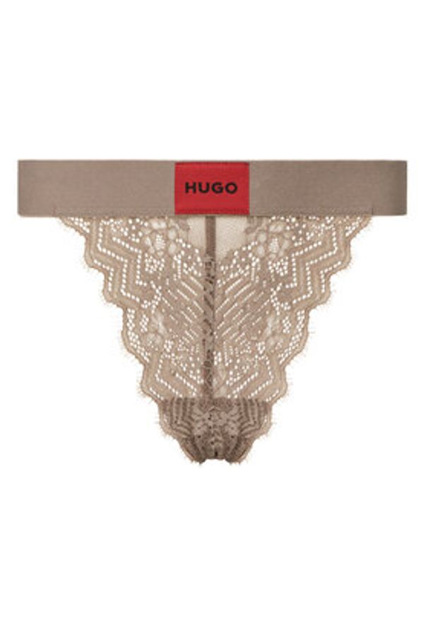 Hugo - HUGO Stringi 50535036 Beżowy. Kolor: beżowy. Materiał: syntetyk