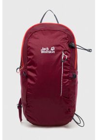 Jack Wolfskin plecak Athmos Shape 16 kolor bordowy duży z nadrukiem. Kolor: czerwony. Materiał: materiał. Wzór: nadruk