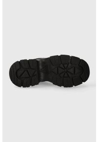 Guess sneakersy BISUN kolor czarny FL8BIU FAL12. Zapięcie: sznurówki. Kolor: czarny. Materiał: guma. Obcas: na platformie #2
