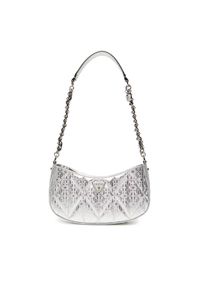 Guess Torebka Aldina HWGY96 63170 Srebrny. Kolor: srebrny. Materiał: skórzane