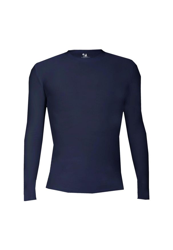 BADGER SPORT - Koszulka z długim rękawem Pro Compression Adults Men Round Neck Undershirt. Kolor: niebieski. Długość rękawa: długi rękaw. Długość: długie