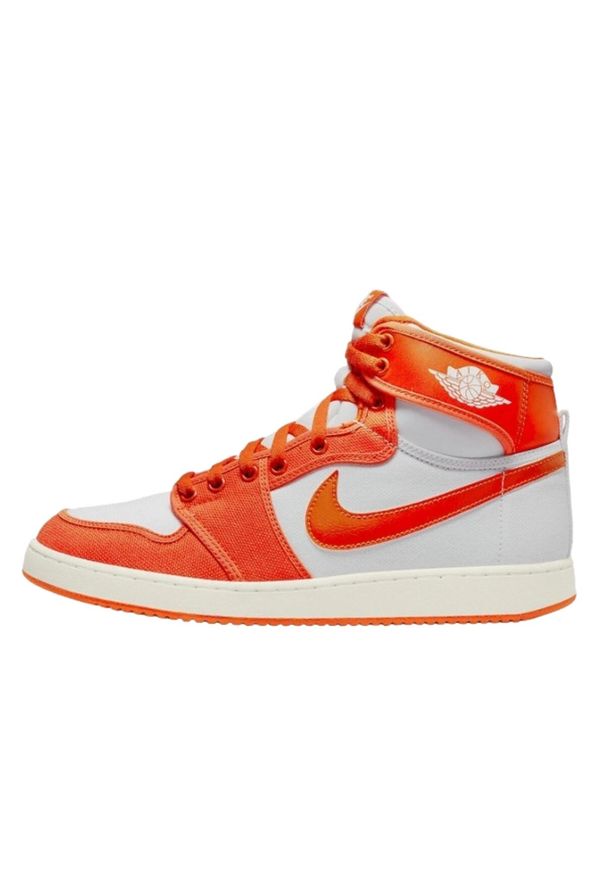 Buty do chodzenia dla dorosłych Air Jordan 1 High Retro AJKO Syracuse. Kolor: biały, pomarańczowy. Sport: turystyka piesza