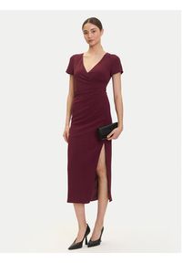 Armani Exchange Sukienka dzianinowa XW000665 AF10872 UA343 Bordowy Regular Fit. Kolor: czerwony. Materiał: syntetyk #4