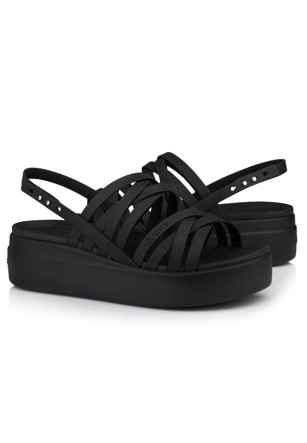 Damskie sandały na platformie Crocs Crocband Platform. Kolor: czarny. Obcas: na platformie