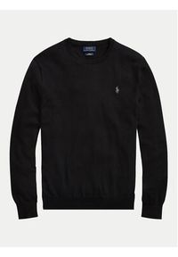 Polo Ralph Lauren Sweter Ls 710684957008 Czarny Slim Fit. Typ kołnierza: polo. Kolor: czarny. Materiał: bawełna #3