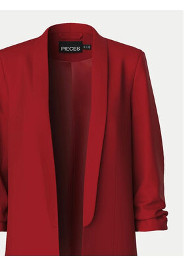 Pieces Marynarka Bosella 17090996 Czerwony Regular Fit. Kolor: czerwony. Materiał: syntetyk
