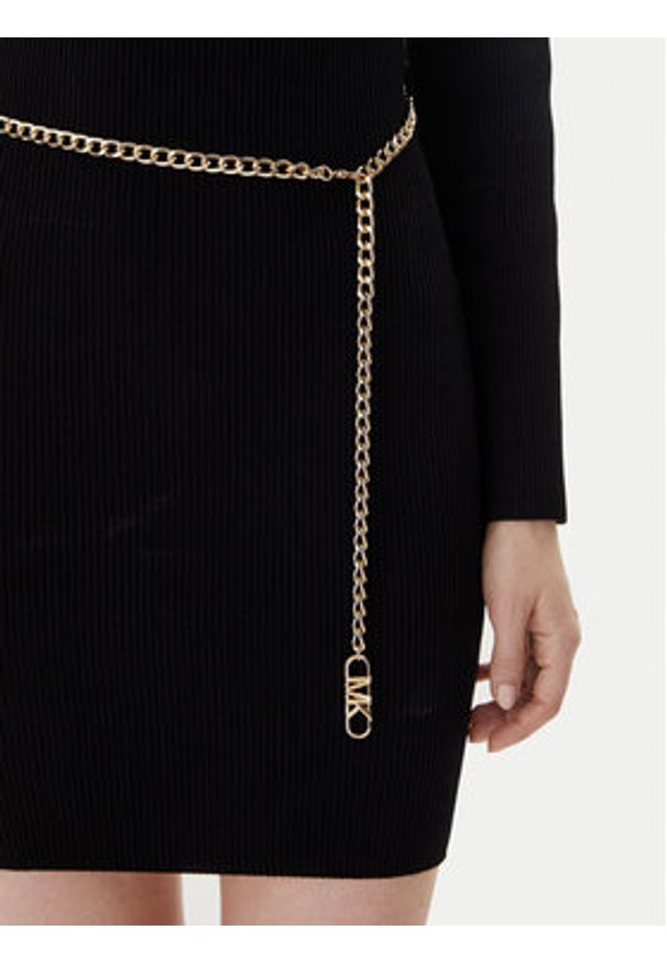 MICHAEL Michael Kors Sukienka dzianinowa MF583C633D Czarny Regular Fit. Kolor: czarny. Materiał: wiskoza