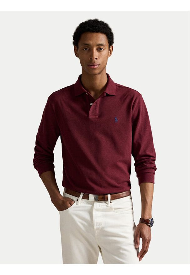 Polo Ralph Lauren Polo 710681126076 Czerwony Slim Fit. Typ kołnierza: polo. Kolor: czerwony. Materiał: bawełna
