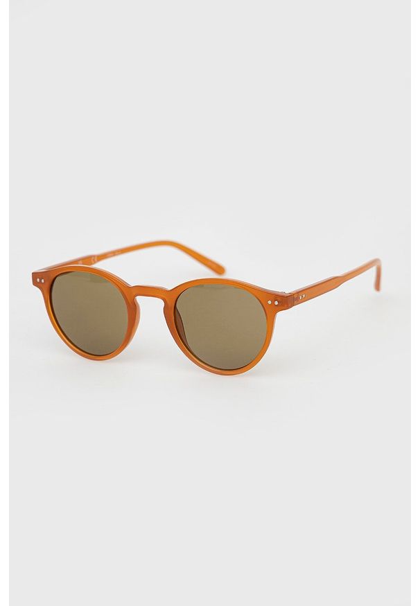 Vero Moda okulary przeciwsłoneczne damskie kolor brązowy. Kształt: okrągłe. Kolor: brązowy