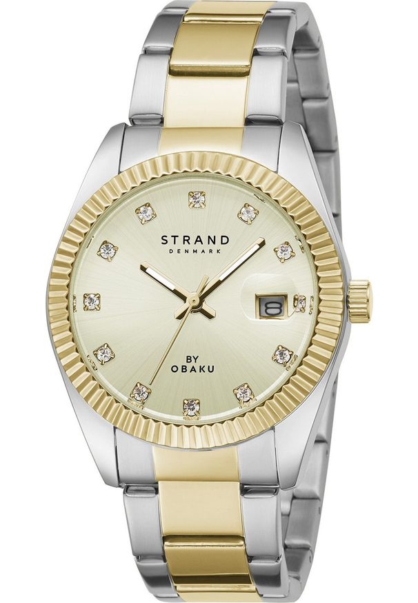 Zegarek Strand Zegarek damski Strand S721LDFGSF CYRKONIE srebrny. Kolor: srebrny