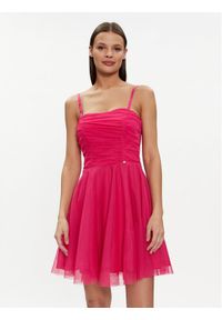 Rinascimento Sukienka koktajlowa CFC0117833003 Różowy A-Line Fit. Kolor: różowy. Materiał: syntetyk. Styl: wizytowy #1