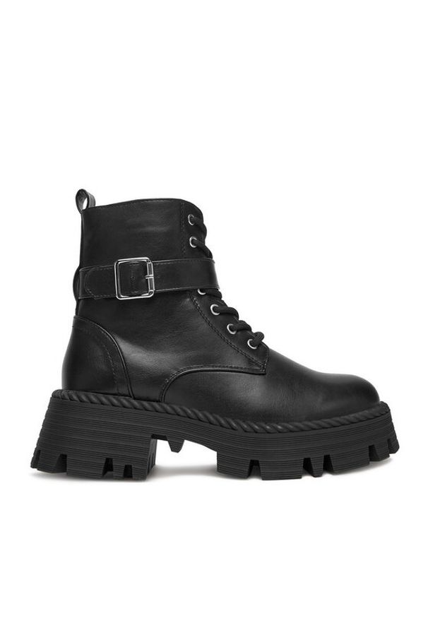 DeeZee Trzewiki KX238825 Czarny. Kolor: czarny. Materiał: materiał