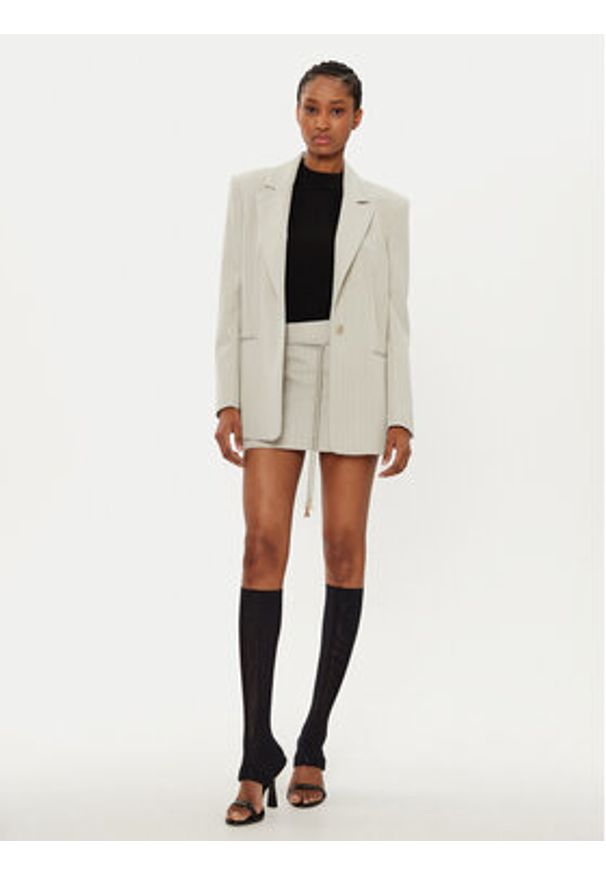 Patrizia Pepe Spódnica mini 8G0410/A457-FE81 Szary Regular Fit. Kolor: szary. Materiał: syntetyk