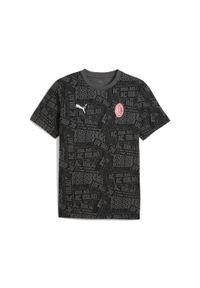 Puma - Męska koszulka AC Milan FtblCulture z nadrukiem na całej powierzchni PUMA. Kolor: czerwony, wielokolorowy, czarny. Wzór: nadruk
