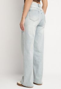 Born2be - Jasnoniebieskie Jeansy o Szerokim Kroju z Wysokim Stanem Jenavienna. Okazja: na co dzień. Stan: podwyższony. Kolor: niebieski. Styl: klasyczny, casual #5