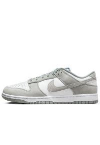 Buty Nike Dunk Low Retro SE FQ8249-101 - szaro-białe. Kolor: biały, szary, wielokolorowy. Materiał: zamsz, skóra, guma. Szerokość cholewki: normalna. Sezon: lato