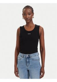 Liu Jo Sport Top TA6097 J4822 Czarny Slim Fit. Kolor: czarny. Materiał: bawełna. Styl: sportowy #1